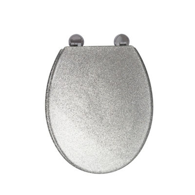 ASDA Silver Bling Toilet Seat, Silver WL101040ASD