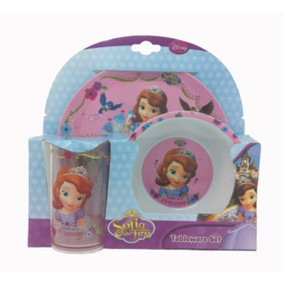 Sofia the First 3 Piece Melamine Dinner Set,