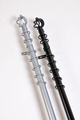Homestyle Black Cage Finial Curtain Pole -