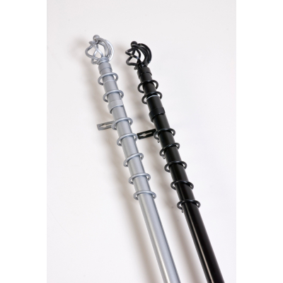 Black Cage Finial Curtain Pole -