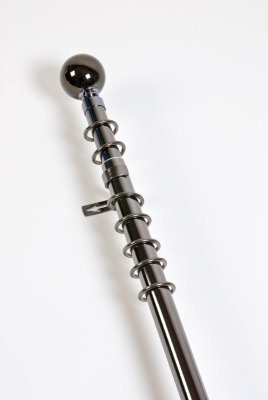 Homestyle Nickel Ball Finial Curtain Pole -