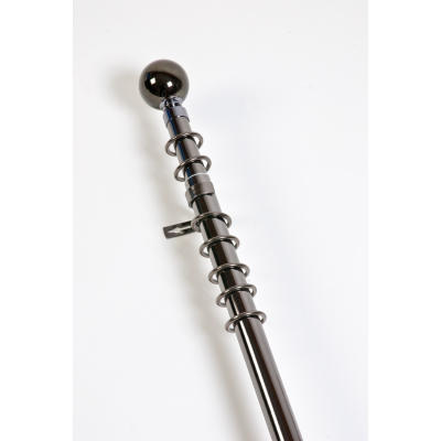 Nickel Ball Finial Curtain Pole -