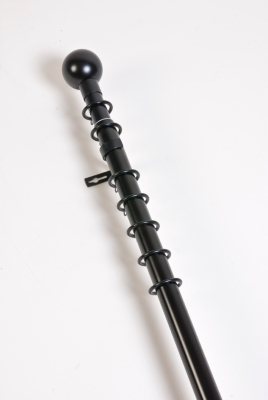 Homestyle Black Ball Finial Curtain Pole -