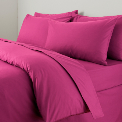 ASDA Flat Bed Sheet Fuchsia - Various Sizes