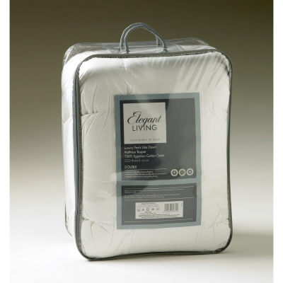 Elegant Living Feels Like Down Egyptian Cotton Mattress Topper - Various Sizes