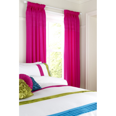 Pleat Curtains Fuchsia Pair - 66 x 72in,