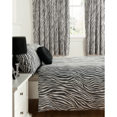 Zebra Print Curtains - 66 x 72 Inches,