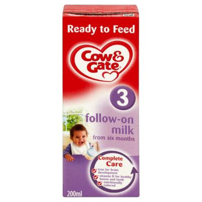 Cow and Gate Ready to Feed FollowOn Milk 6 Months 200ml