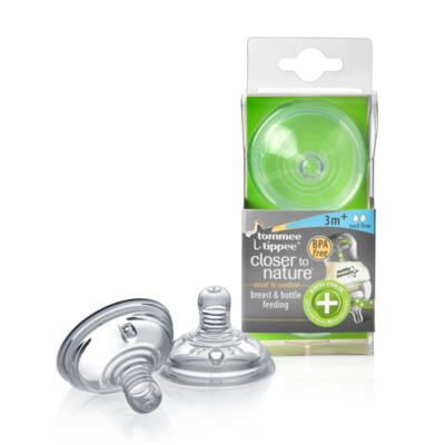 tommee tippee closer to nature Anti-Colic Plus Medium Flow Teats x2
