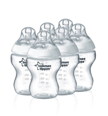 tommee tippee closer to nature Easivent Bottle 260ml x6 Clear