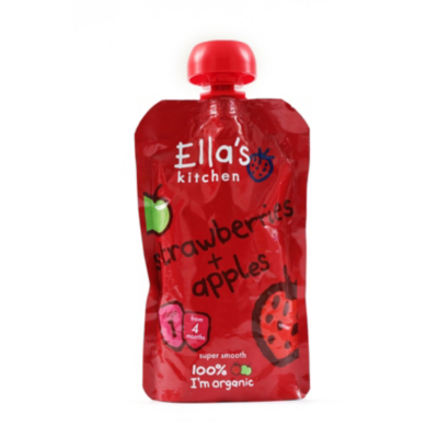 Ellas Kitchen Strawberry and Apple Stage 1 Puree