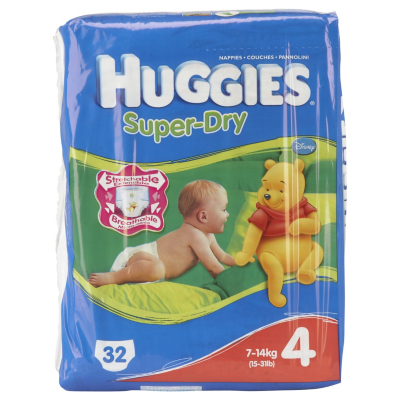 Huggies SuperDry Nappies Size 4 Carry Pack