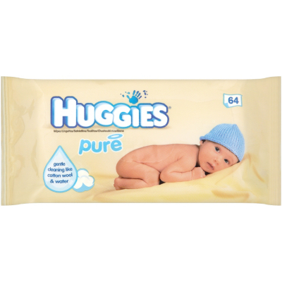 Huggies Pure Wipes x 64