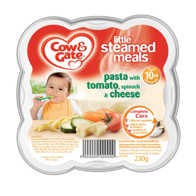 Cow and Gate Steamed Meals Pasta with Tomato Spinach and Cheese