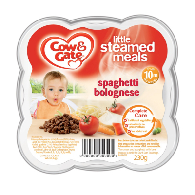 Cow and Gate Steamed Meals Spagetti Bolognese