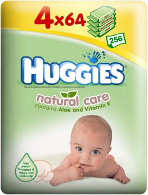 Huggies Natural Care 4 Pack Wipes