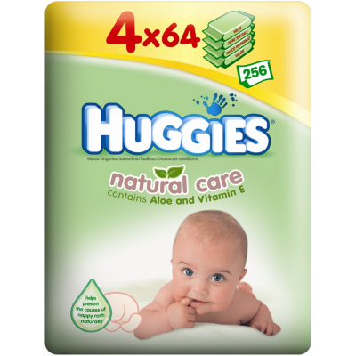 Huggies Natural Care 4 Pack Wipes