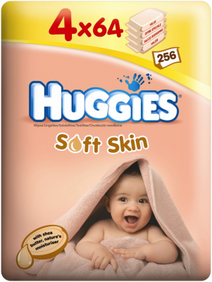 Huggies Soft Skin 4 Pack Wipes