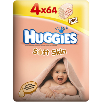 Huggies Soft Skin 4 Pack Wipes