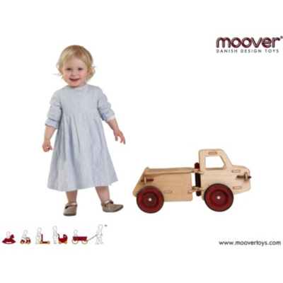 Moover Wooden Dump Truck Natural Wood, Natural