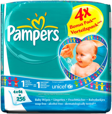 Pampers Baby Fresh Wipes 4 x 64