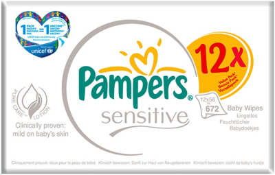 Pampers Sensitive Wipes 12 Pack