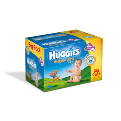 Huggies SuperDry Nappies Size 4 Big Pack 69