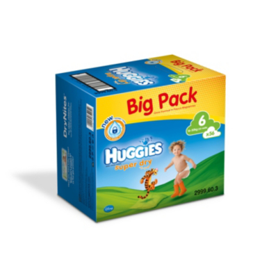 Huggies SuperDry Nappies Size 6 Big Pack 56