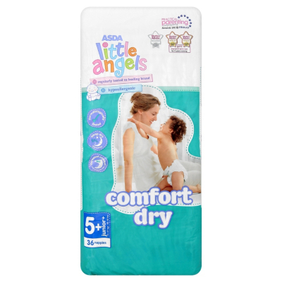 ASDA Little Angels Comfort Dry 5 36 Nappies
