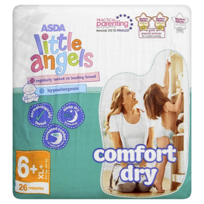 ASDA Little Angels Comfort Dry XL Plus 31 Nappies