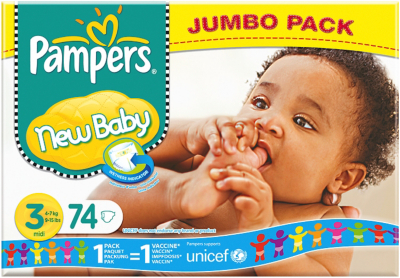 Pampers New Baby Dry Max 3 Midi - 74 Nappies