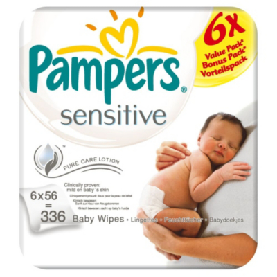 Pampers Sensitive Wipes 6 X 56