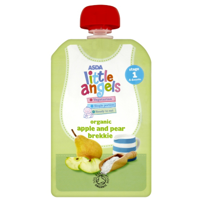 ASDA Little Angels Organic Apple and Pear Brekkie Fruit Pouch
