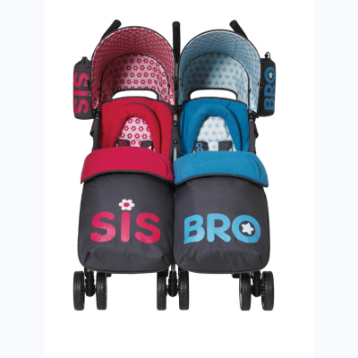 Cosatto You 2 Twin Stroller Sis and Bro Too