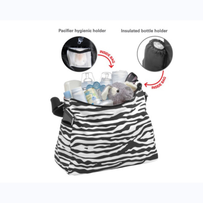 Safari Nursery Bag Black and White