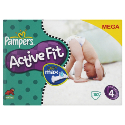 Pampers Active Fit Mega Size 4 Nappies