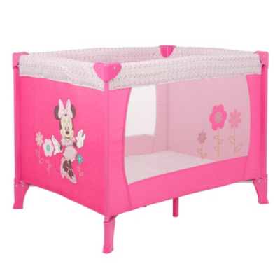 OBaby Disney Retro Minnie Mouse Travel Cot-Pink