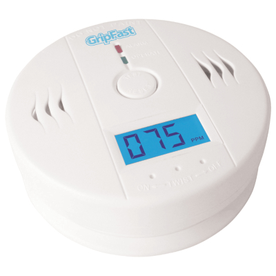 GripFast Carbon Monoxide Alarm, White GFCMA