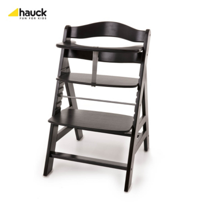 Hauck Alpha Wooden Highchair - Blackwashed,