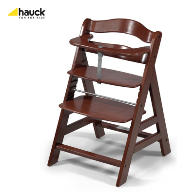 Hauck Alpha Wooden Highchair - Walnut, Walnut
