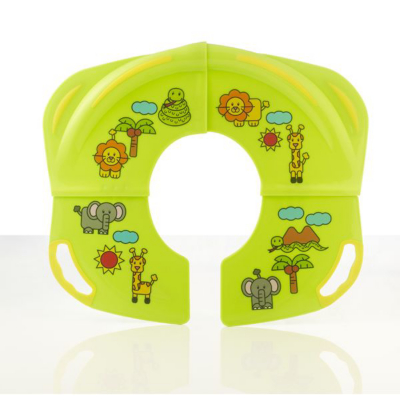 Babyway Little Wonders Foldable Toilet Seat, Green/Multi