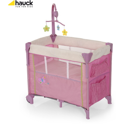 Hauck Dream n Care Travel Cot in Pink, Pink