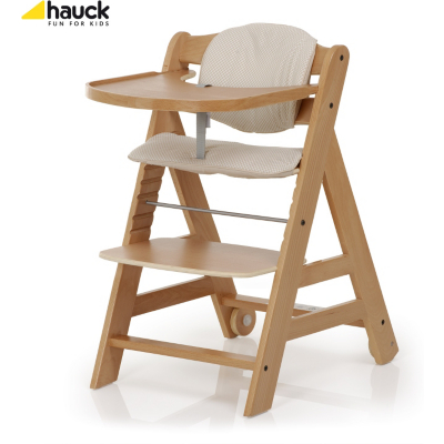 Hauck Beta Highchair in Wood, Brown H-66303
