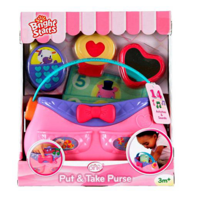 Bright Starts Pip Put and Take Purse, Pink 9073