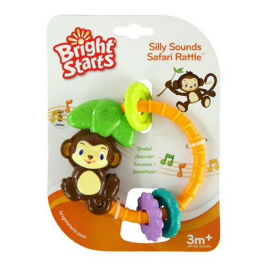 Bright Starts Silly Sounds Safari Rattle, Green