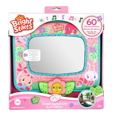 Bright Starts Sweet Symphony Auto Mirror, Pink