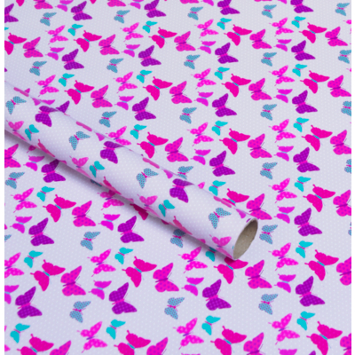 Butterfly Gift Wrap- 2m, Pink 7092-0