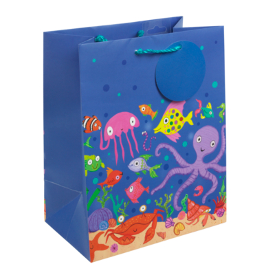EA Medium Under The Sea Gift Bag, Blue 7031-0
