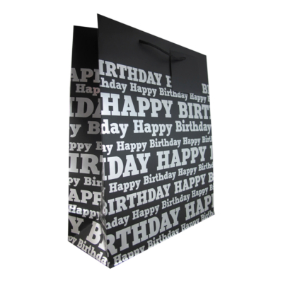ASDA Large Gift Bag- Black, Black 208849