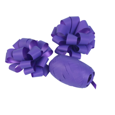 ASDA 2 Purple Bows and 10m Ribbon, Purple 8123-0